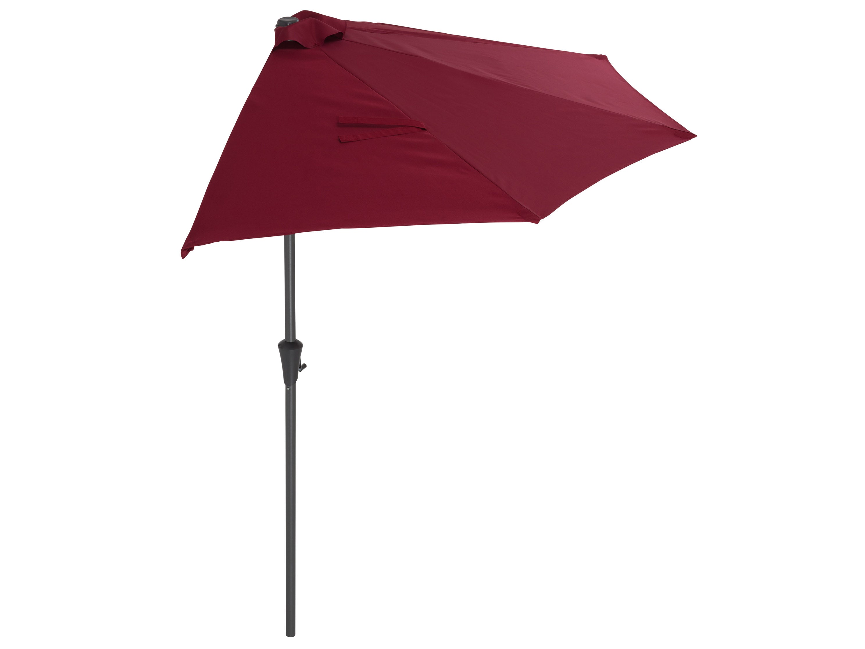 8.5ft Red Half Umbrella - Large Outdoor Patio Umbrella with Tilt Function for Garden, Poolside, and Beach Use