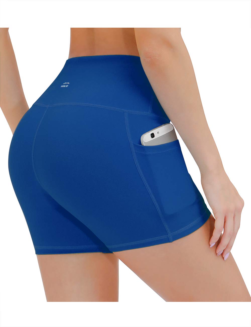 ALONG FIT Women's High Waisted Biker Shorts with Pockets - Tummy Control Workout Yoga Running Shorts for Women | Perfect for Gym, Cycling, Yoga & Everyday Wear