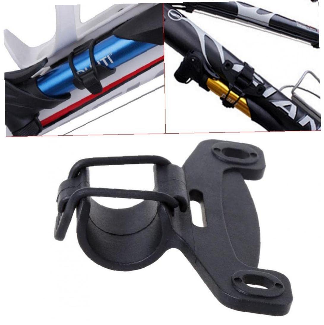 Portable Bike Tire Pump Clip - Universal Bicycle Air Inflator Connector with Elastic Band Mount for MTB & Road Bikes | Perfect for On-the-Go Cycling Repairs and Emergency Tire Inflation