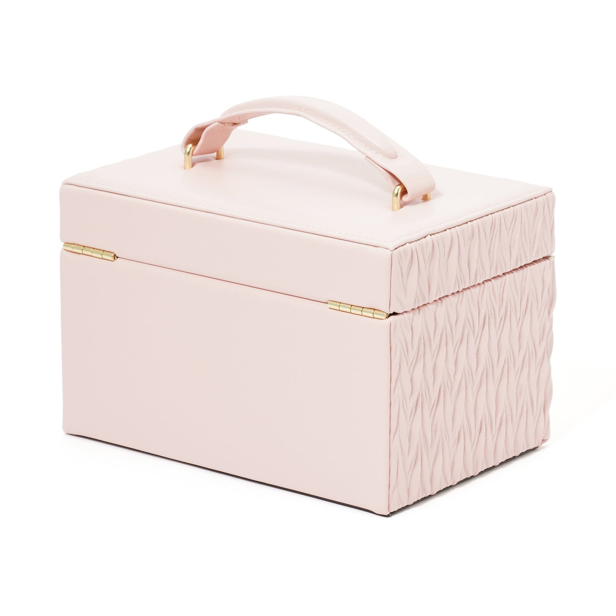Elegant Small Pink Embossed Jewelry Box - Perfect for Gift Giving, Travel & Home Storage | Jewelry Organizer for Necklaces, Rings & Earrings