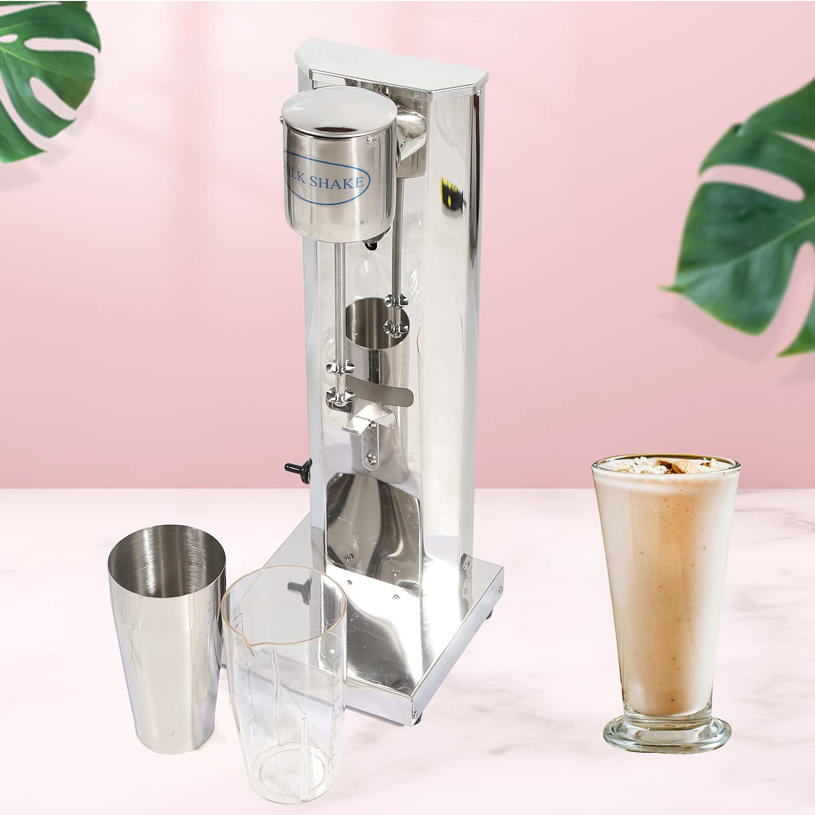 LOYALHEARTDY 650ml Electric Milkshake Maker Machine - 180W High Power Commercial Blender for Juice, Smoothies, Ice, Milk Tea - 110V 18000RPM Single Head Drink Mixer - Perfect for Home, Cafes, and Bubble Tea Shops