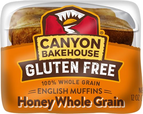 Canyon Bakehouse Gluten Free English Muffins, 12 Oz Pack - Healthy Breakfast Option for Allergies & Celiac Diet | Perfect for Toasting, Sandwiches & Brunch