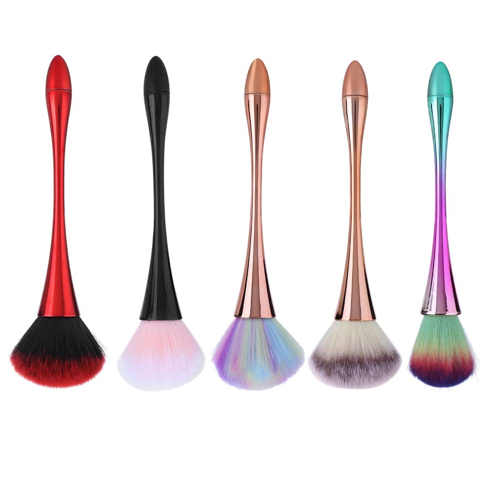 Professional Large Powder Mineral Brush - Nail Art Dust Brush & Makeup Blush Brush Set for Manicure, DIY Nails & Cosmetics Application - Perfect for Salon, Home Use & Professional Makeup Artists