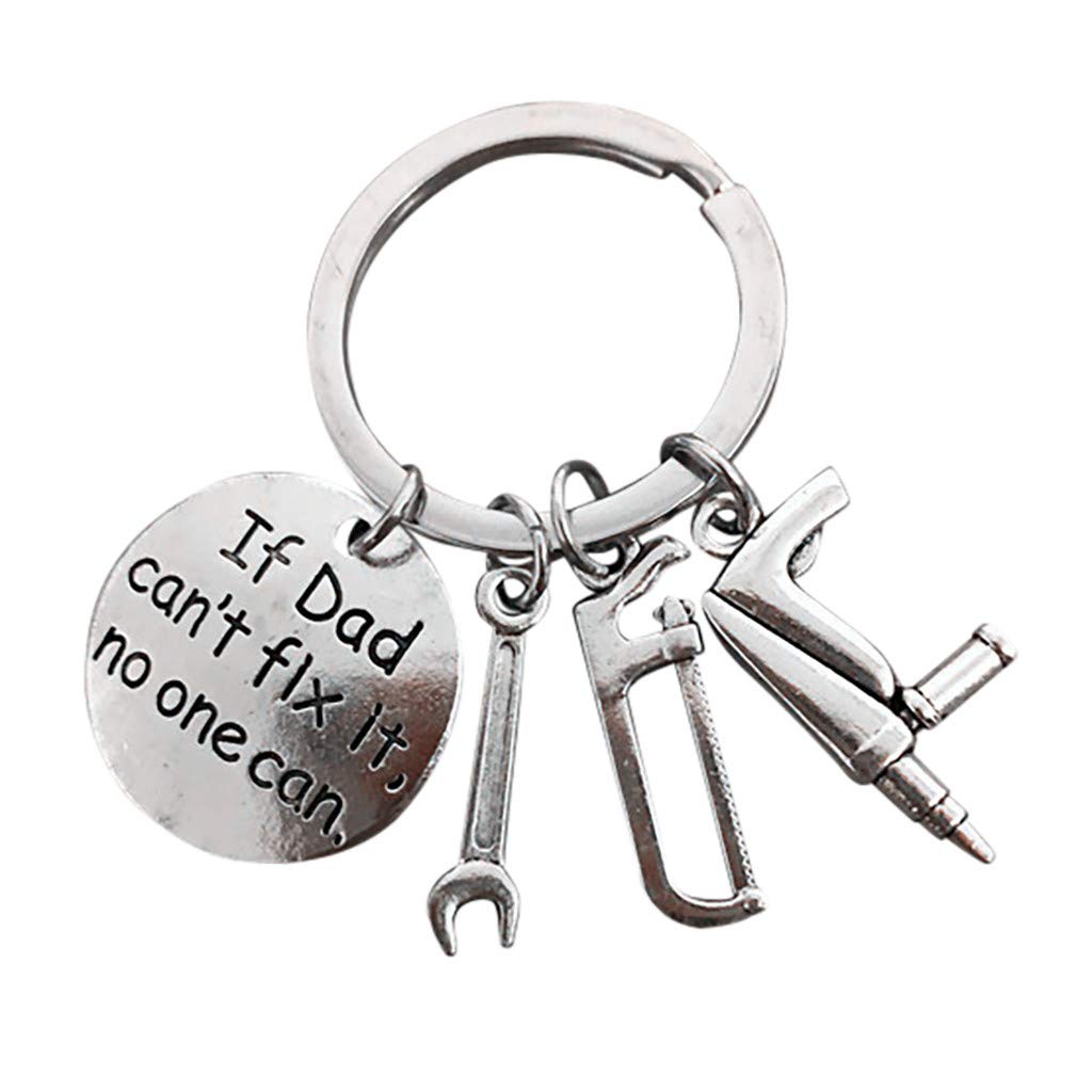 Father's Day Commemorative Keychain - Personalized Gift for Dad, JE-166 - Perfect for Everyday Use, Travel, and Special Occasions