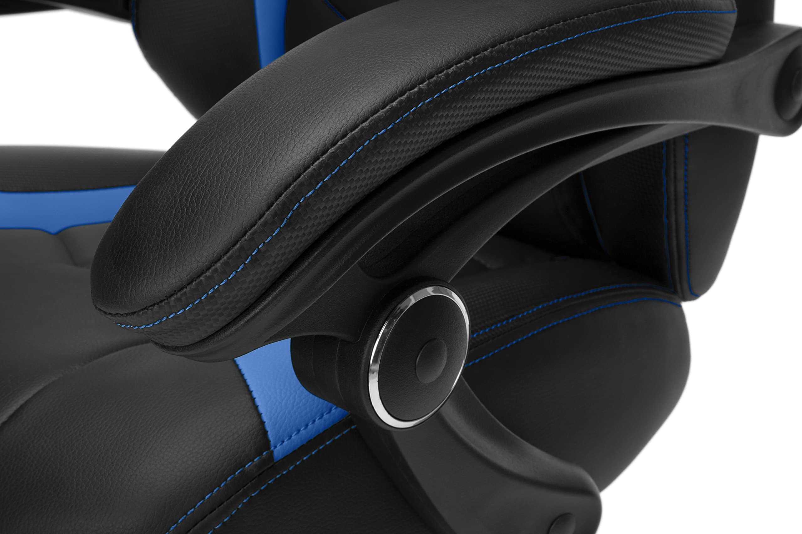 RESPAWN 110 Ergonomic Gaming Chair with Footrest - Racing Style High Back Office Chair with 360 Swivel, Adjustable Lumbar Support & Headrest Pillow - Perfect for PC Gaming, Home Office & Streaming Setup (2021 Blue)
