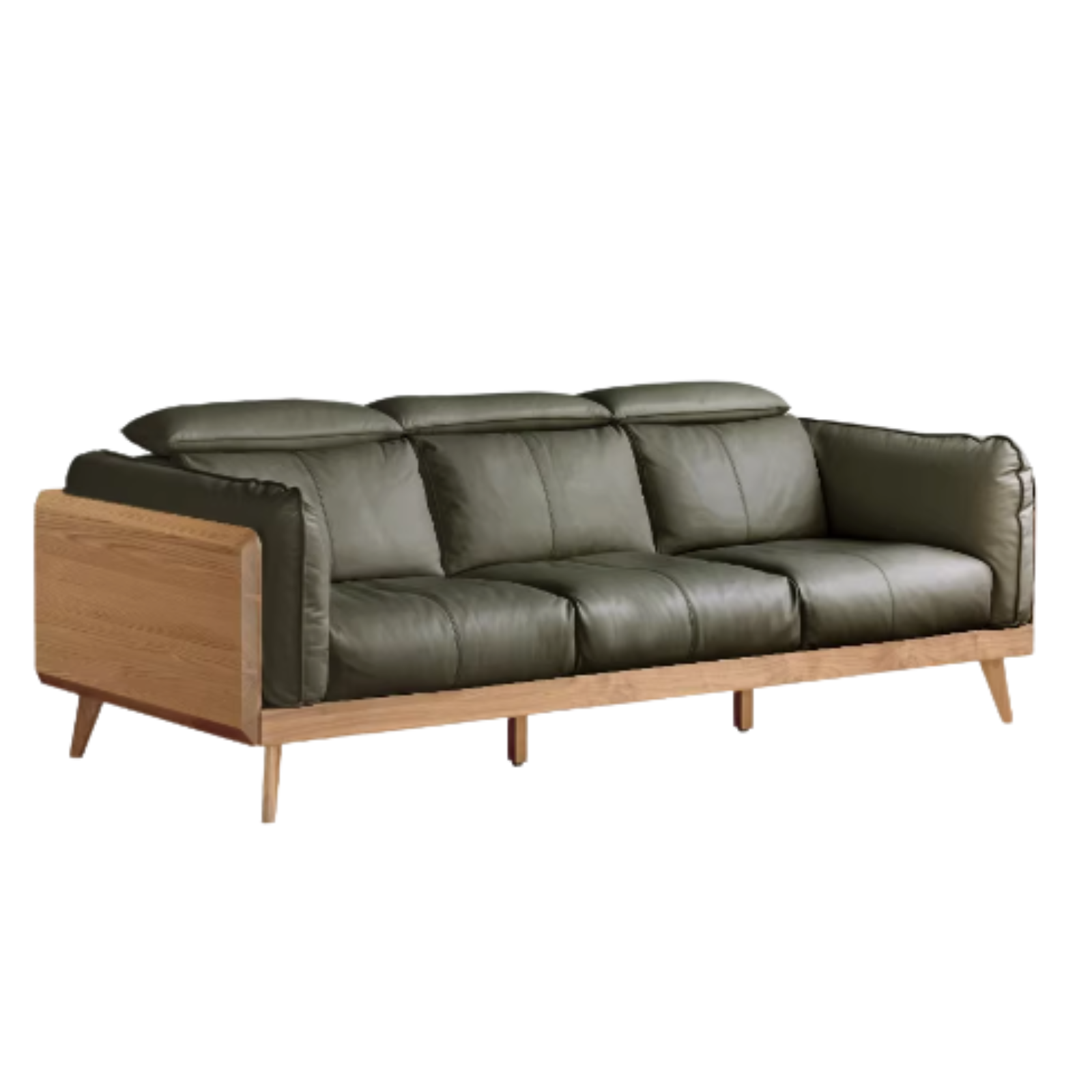 104.3х42.5х33.4 inch / 265х108х85сm / dark greencolor / Ash three-person seat
