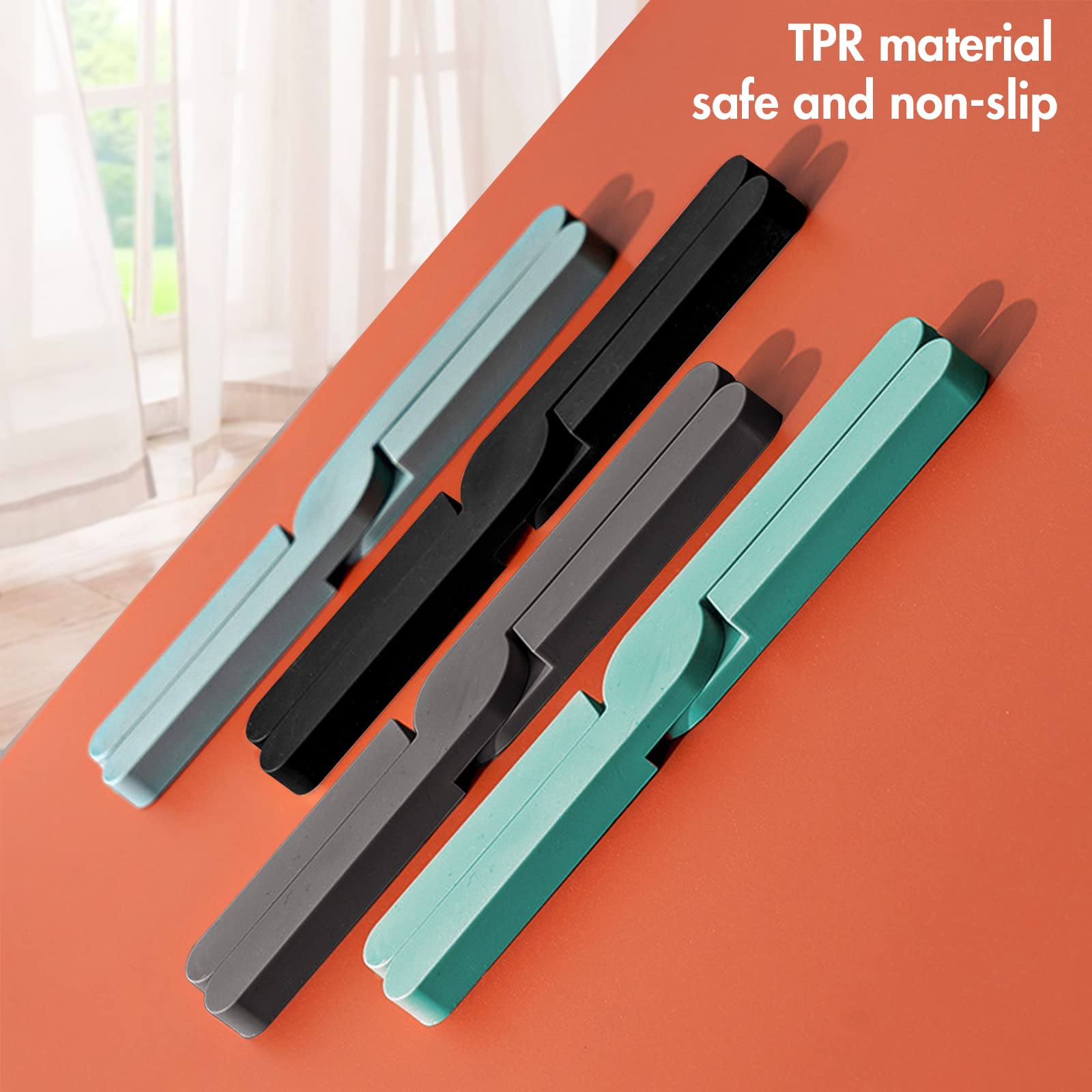 Foldable Silicone Trivets Set of 4 - Expandable Heat Resistant Hot Pads for Pots, Pans & Dishes - Non-Slip Waterproof Kitchen Trivet Mats for Dining, Cooking & Serving - Perfect for Hot Pots, Baking & Table Setting