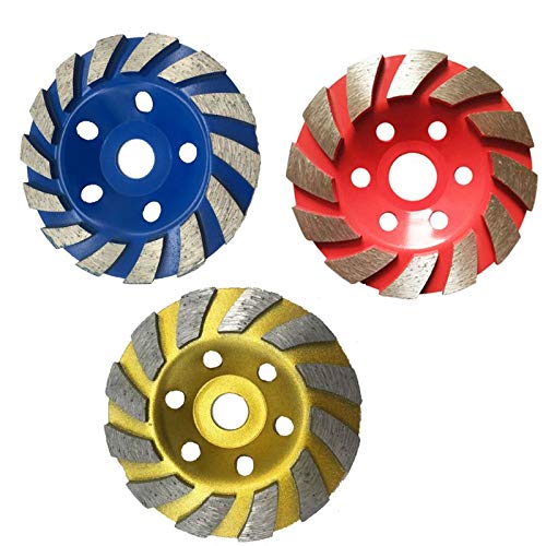 125mm Diamond Grinding Cup Wheel for Angle Grinder - Gold Segmented Grinder Disc for Marble, Concrete, Granite & Stone Cutting - Perfect for Construction, Masonry & DIY Home Renovation Projects