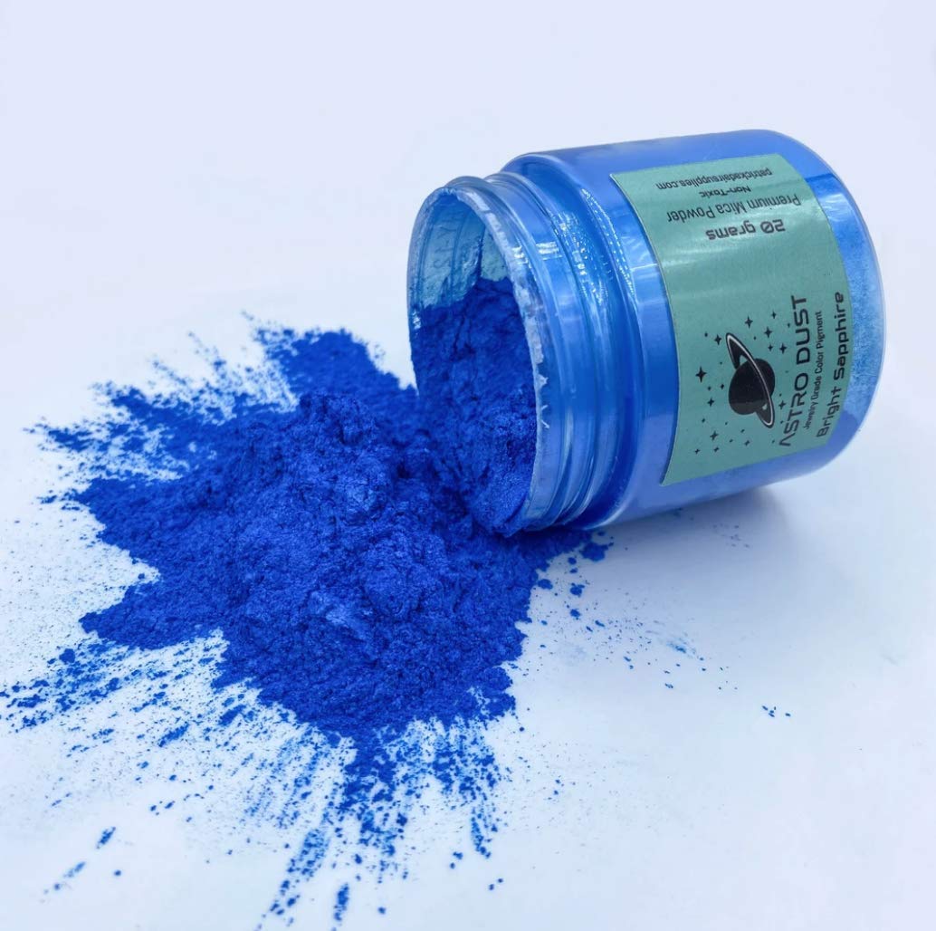 Astro Dust Bright Sapphire Pigment Powder - 5g Cosmetic Grade Mica Powder for DIY Makeup, Soap Making, Nail Art & Resin Crafts - Perfect for Festival Body Paint & Artistic Creations