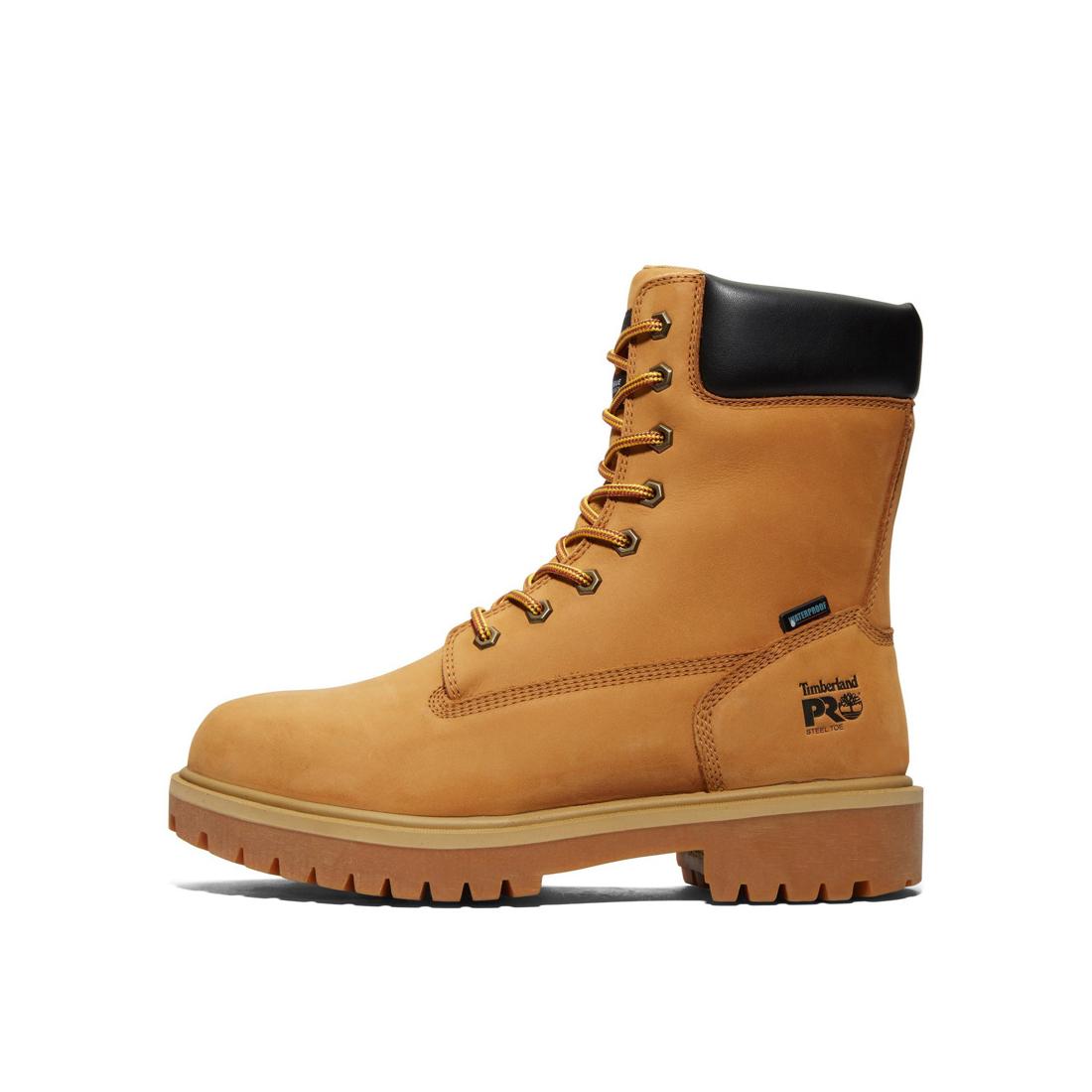 8 Inch Steel Toe Waterproof Work Boots for Men - Direct Attach Safety Shoes - Heavy Duty Construction, Oil & Slip Resistant - Ideal for Construction, Warehouse and Outdoor Work