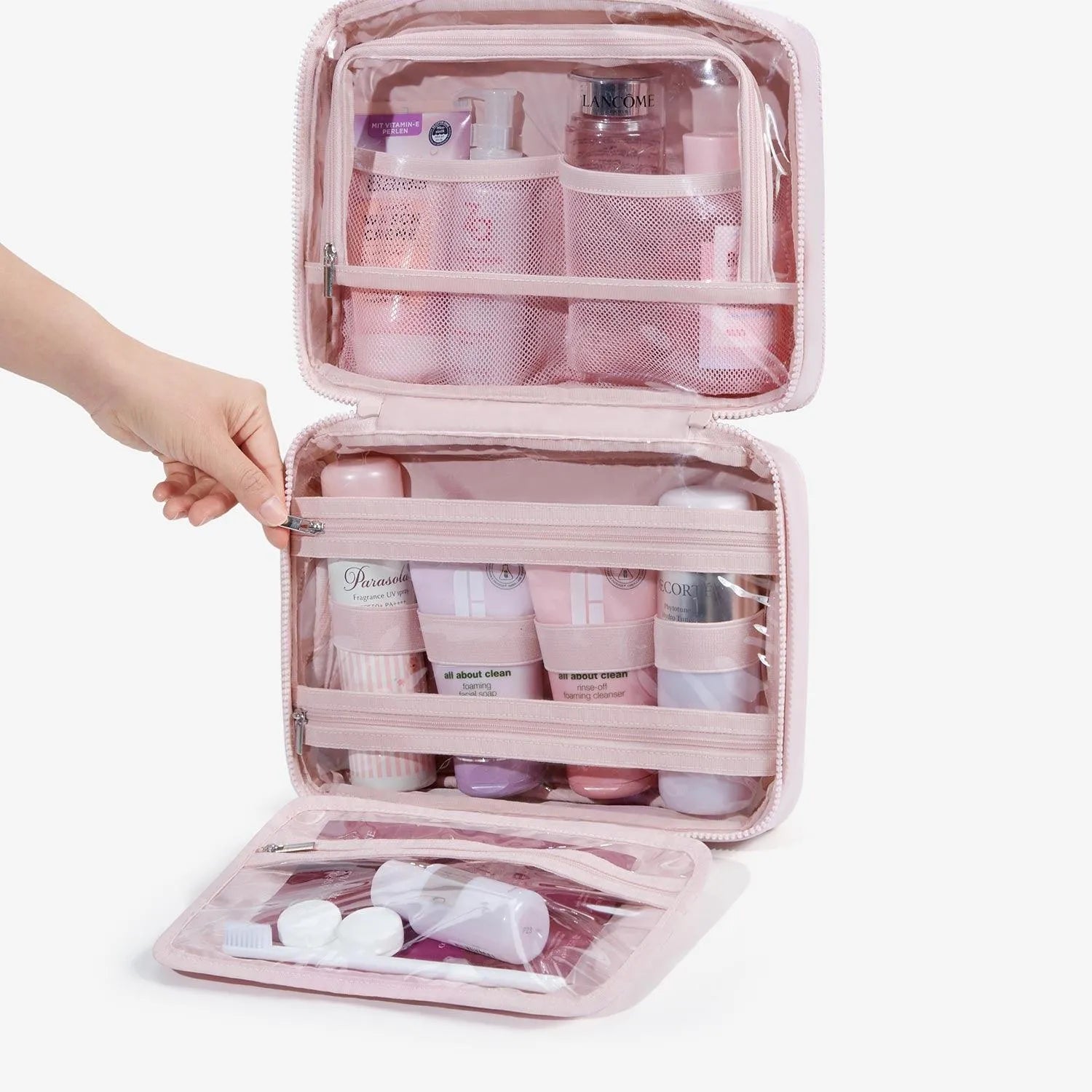 SpaceSaver Toiletry Bag - Waterproof Hanging Travel Cosmetic Organizer for Men & Women - Perfect for Camping, Gym, Business Trips & Vacation