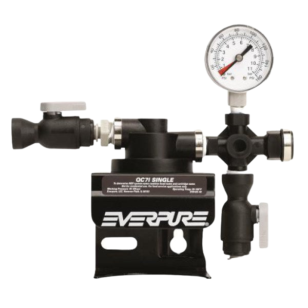 EVERPURE EV9272-41 QC71 Single Stage Water Filter Manifold for Under Sink Filtration System - Perfect for Home, Office, and Commercial Use