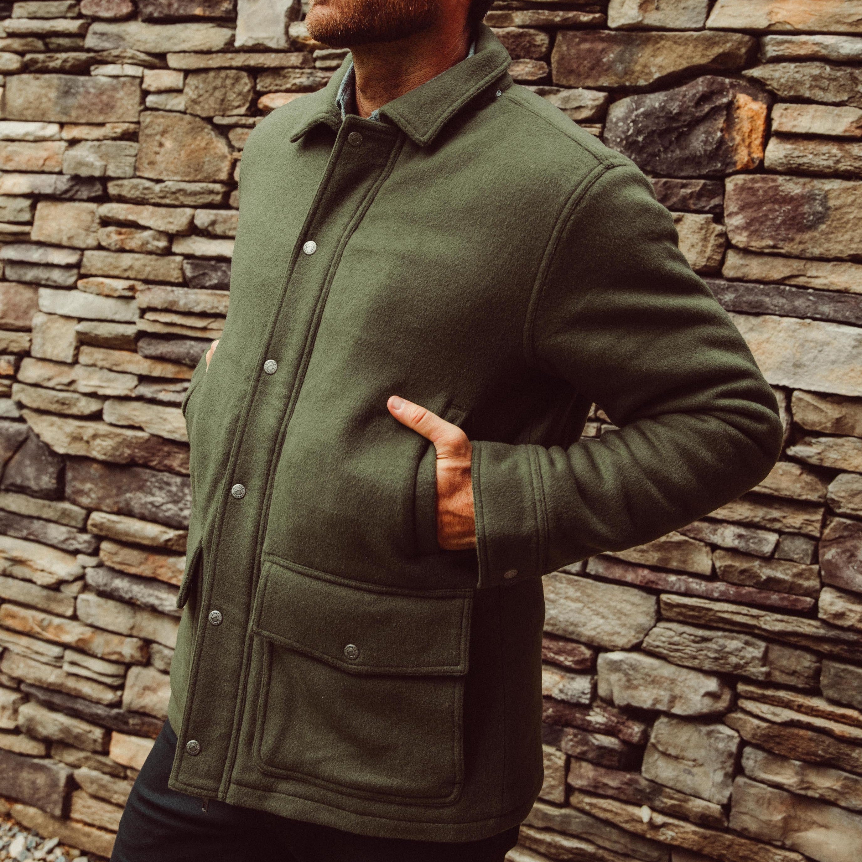 Dover Wool Jacket for Men & Women - Warm Winter Coat with Classic Style - Perfect for Outdoor Activities, Work & Casual Wear