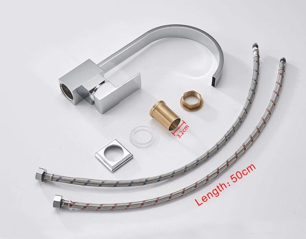 Premium Brass Kitchen Faucet - Single Hole Hot & Cold Water Mixer Tap for Sink - Durable & Stylish for Modern Kitchens, Restaurants & Home Renovations