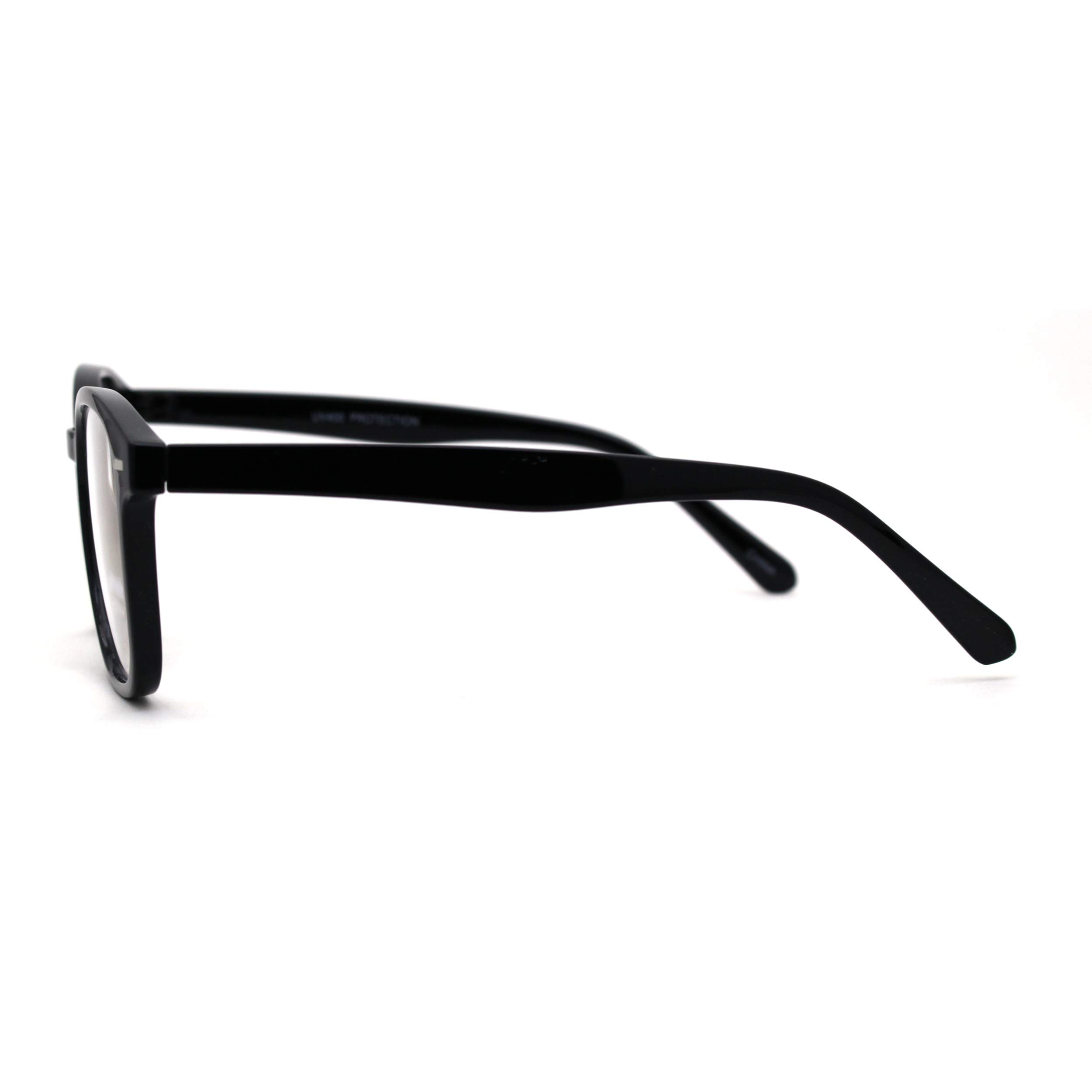 Blue Light Blocking Computer Glasses SA106 - Rectangular Horn Rim Keyhole Frame for Eye Strain Relief | Perfect for Office Work, Gaming & Screen Time
