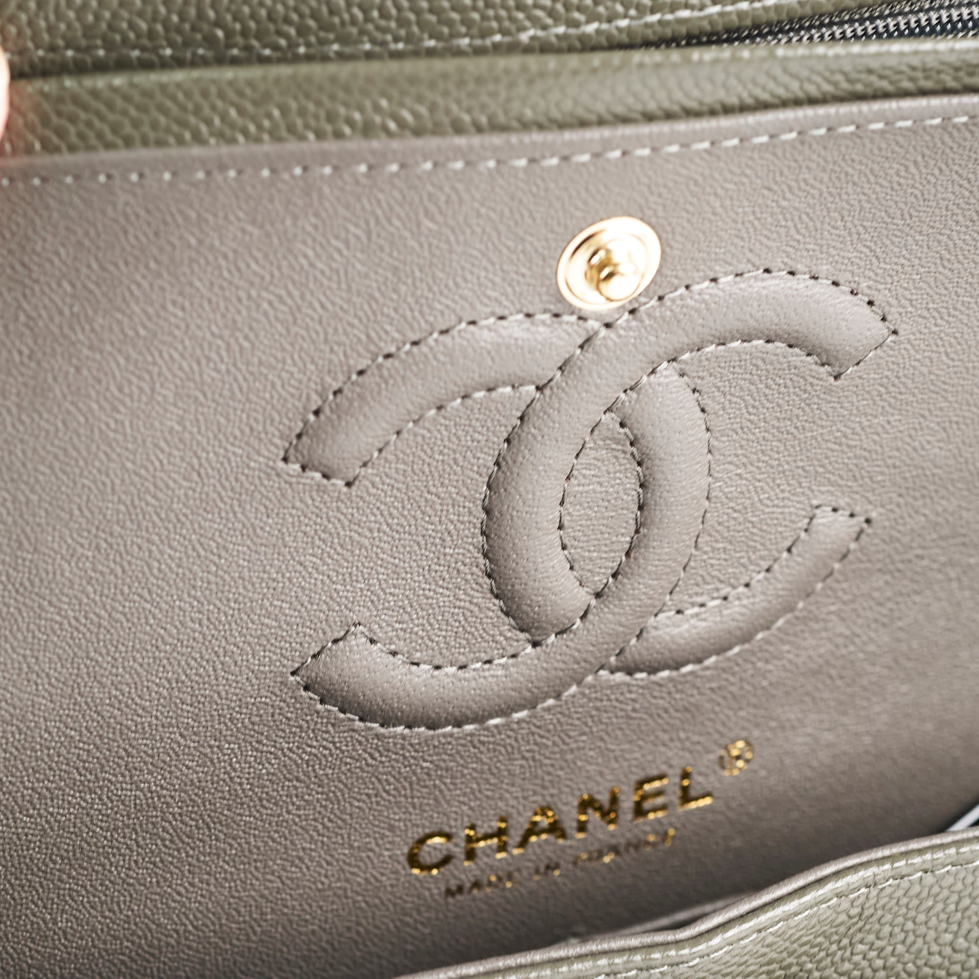 Chanel 20B Caviar Chevron Small Classic Flap Bag Grey - Timeless Luxury Handbag for Women | Perfect for Evening Events, Date Nights & Special Occasions