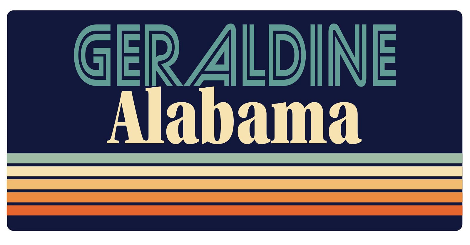Geraldine Alabama 5 x 2.5-Inch Retro Fridge Magnet - Vintage Souvenir & Collectible for Refrigerators, Lockers & Office Decor