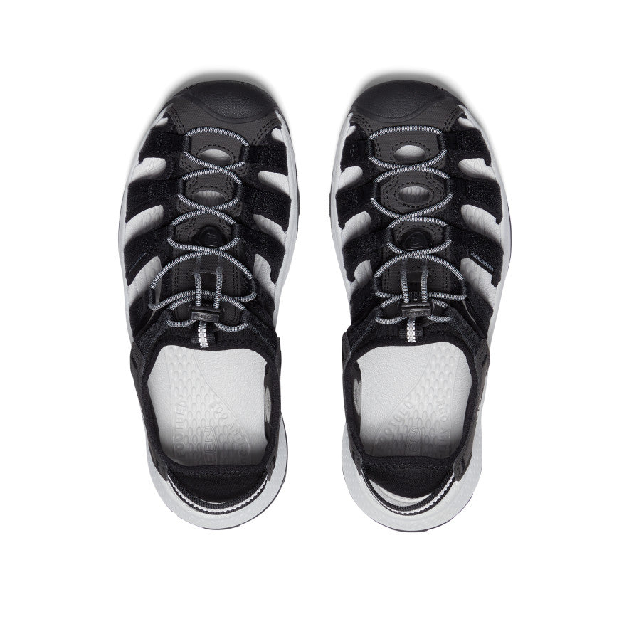 Women's Astoria West Sandal - Comfortable Casual Black & Grey Sandals for Walking, Beach & Summer Outfits