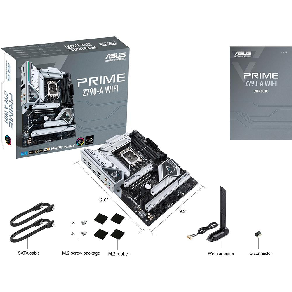 ASUS PRIME Z790-A WiFi 6 LGA 1700 ATX Motherboard - Intel 12th/13th Gen, DDR5, PCIe 5.0, Thunderbolt 4 - Perfect for Gaming PC Builds & High-Performance Workstations