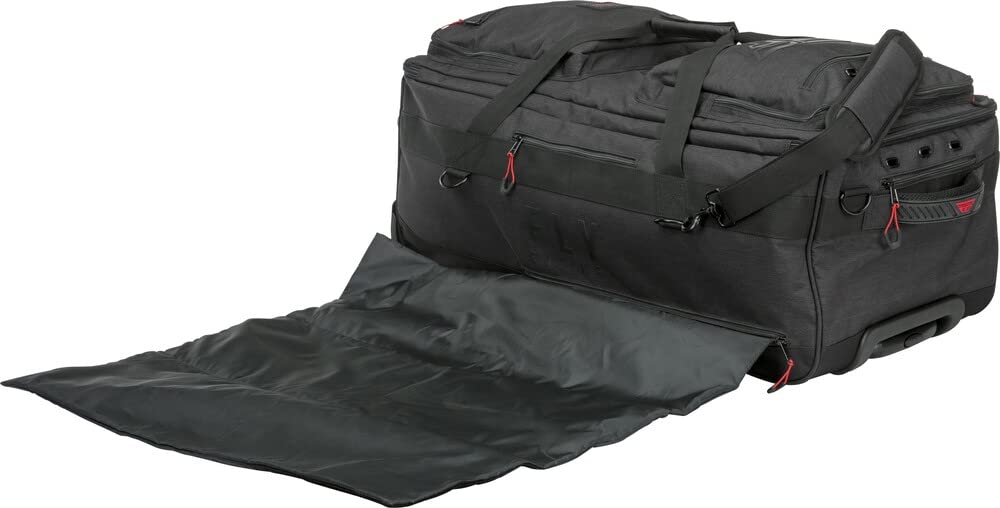 Fly Racing Tour Roller Bag - Durable Black Luggage for Motorcycle Gear & Travel Accessories - Perfect for Road Trips, Racing Events & Air Travel