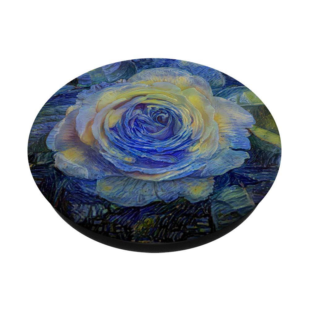 Starry Night Rose Flower Van Gogh Painting Floral Design - Perfect for Home Decor, Wall Art, and Gift Ideas