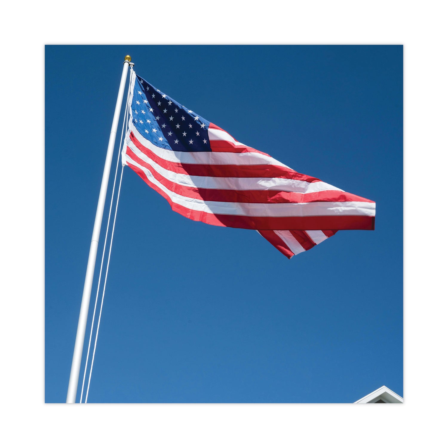 Advantus Heavyweight Nylon All-Weather American Flag 96x60 Inch - Durable Outdoor US Flag for Patio, Garden & Backyard Decor