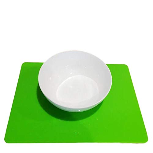 Premium Rectangular Placemats Set of 8 - Large Lime Green Waterproof Table Mats for Dining, Kitchen, and Party Decor - Durable & Easy Clean Place Settings for Everyday Use and Special Occasions