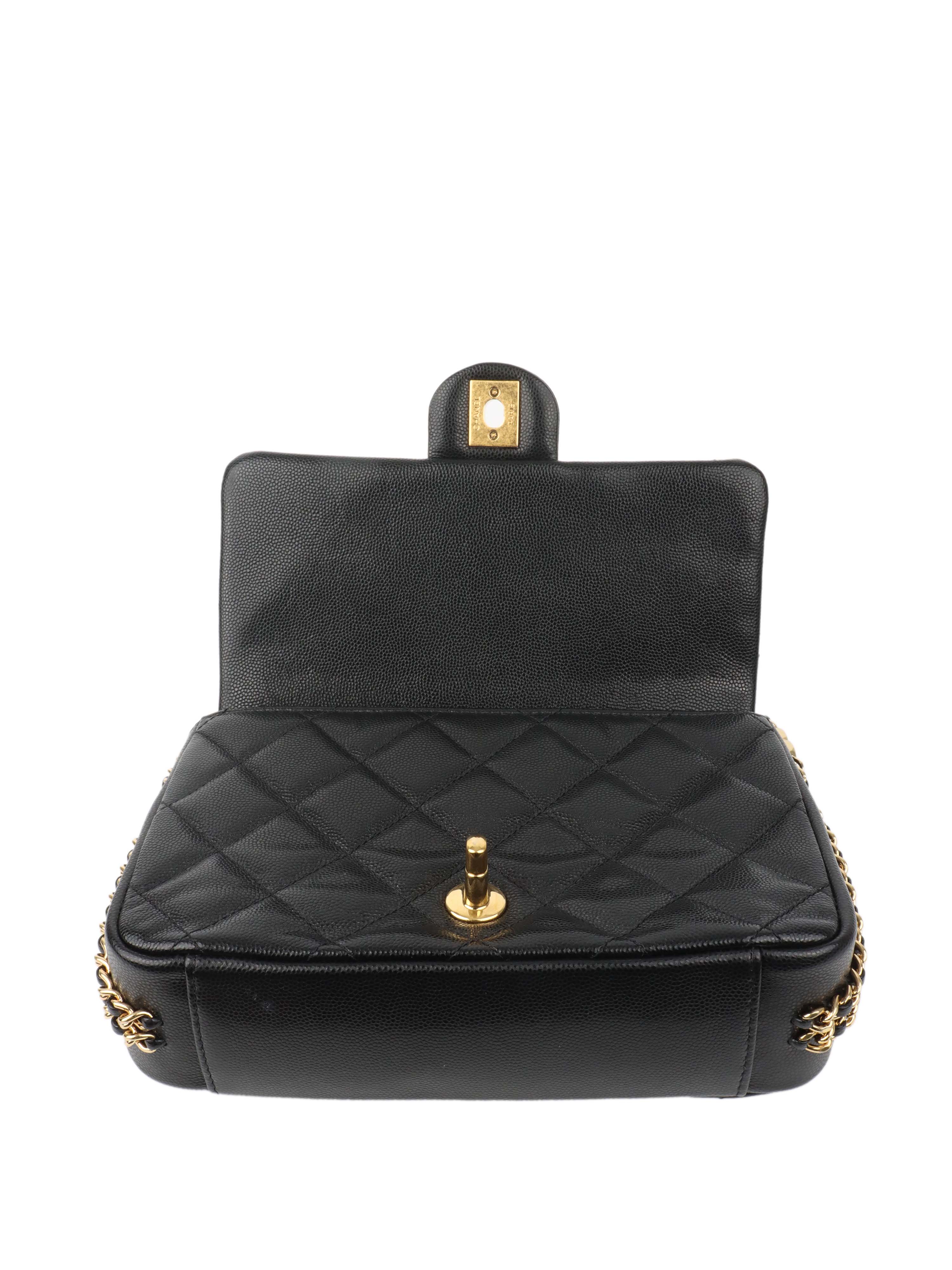 Chanel Caviar Leather Classic Flap Bag with CC Chain - Luxury Designer Handbag for Women, Perfect for Parties, Work & Everyday Use
