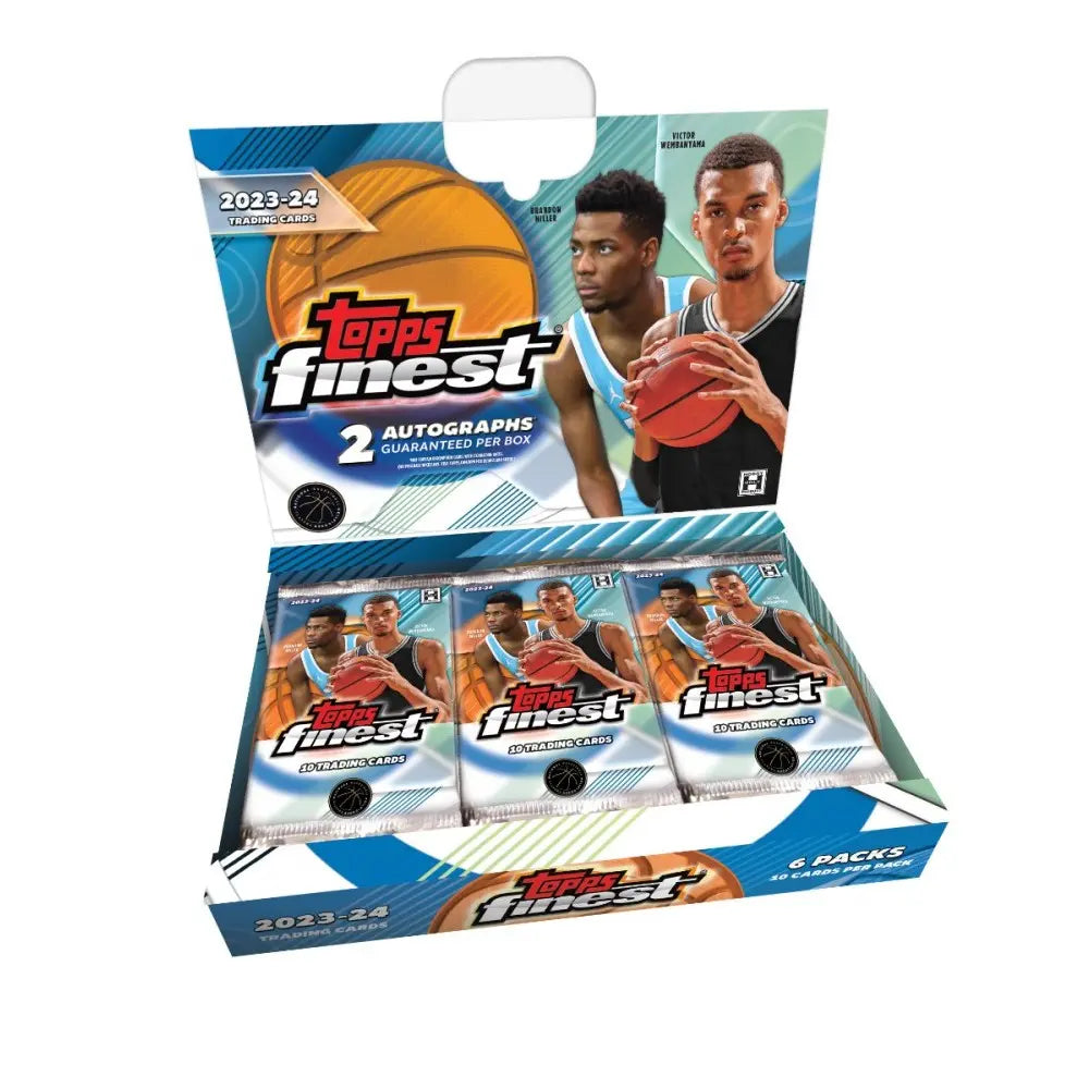 2023-24 Topps Finest Basketball Hobby Box - Premium NBA Trading Cards Collection for Collectors & Investors | Perfect for Card Shows, Auctions & Display Cases