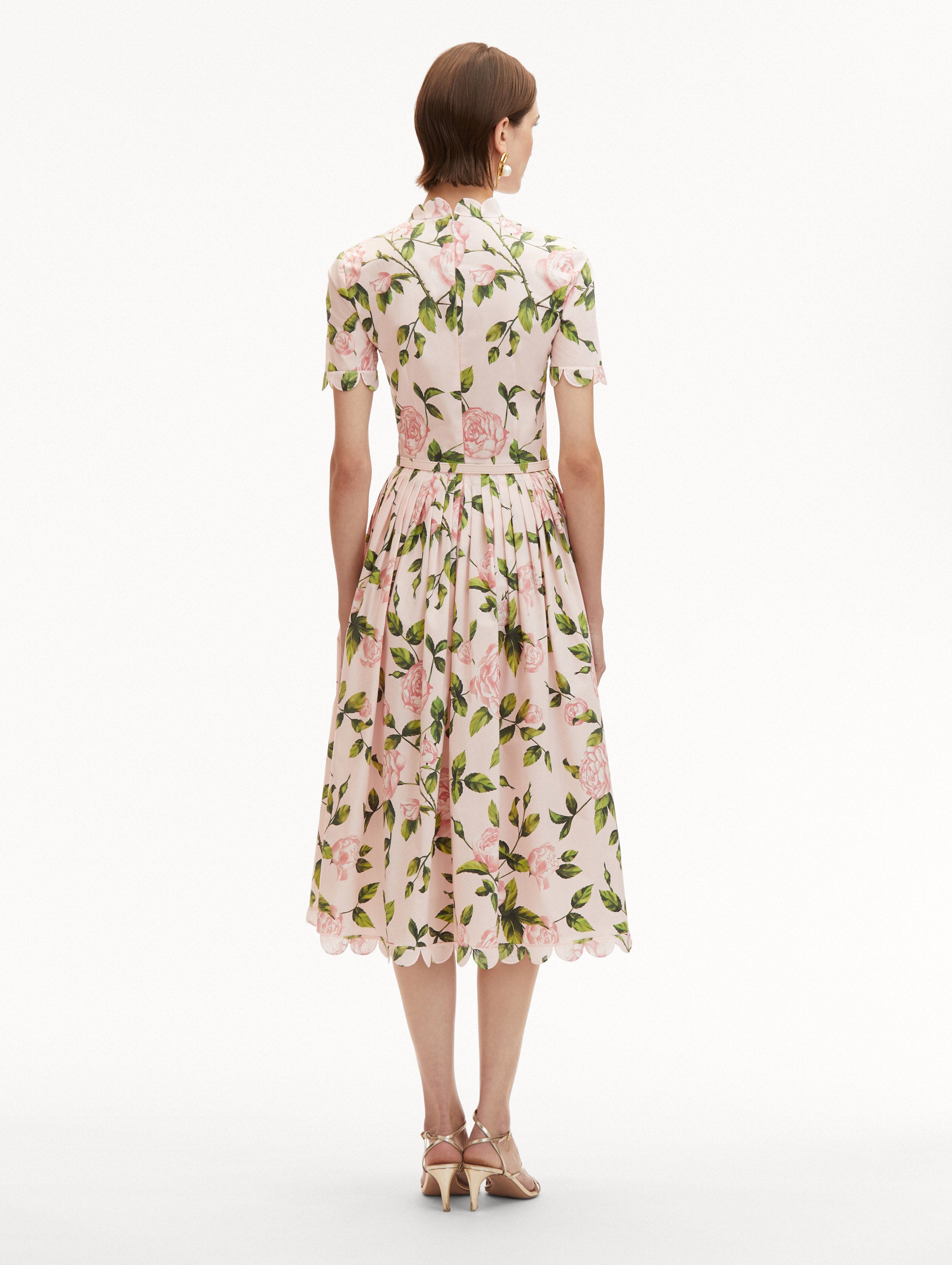 English Rose Cotton Poplin Dress - Floral Summer Dress for Women | Perfect for Garden Parties, Weddings & Brunch Dates