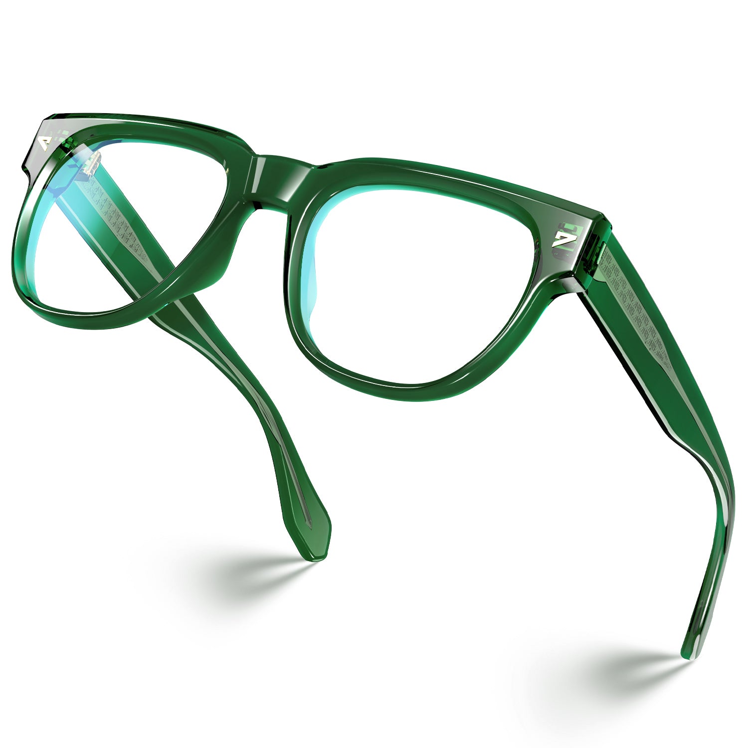 Blue Light Blocking Glasses - Sage Square Frame for Computer & Screen Use | Reduce Eye Strain & Improve Sleep | Stylish & Comfortable for Work, Gaming & Reading
