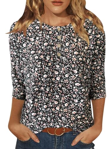 Black Mixed Pink Floral