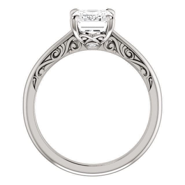 3 Carat Emerald Cut Diamond Bridal Ring Set in 925 Sterling Silver - 4-Prong Solitaire Engagement Ring for Women, Valentine's Day Gift for Her, Customizable Wedding Jewelry | Perfect for Proposals, Anniversaries & Special Occasions