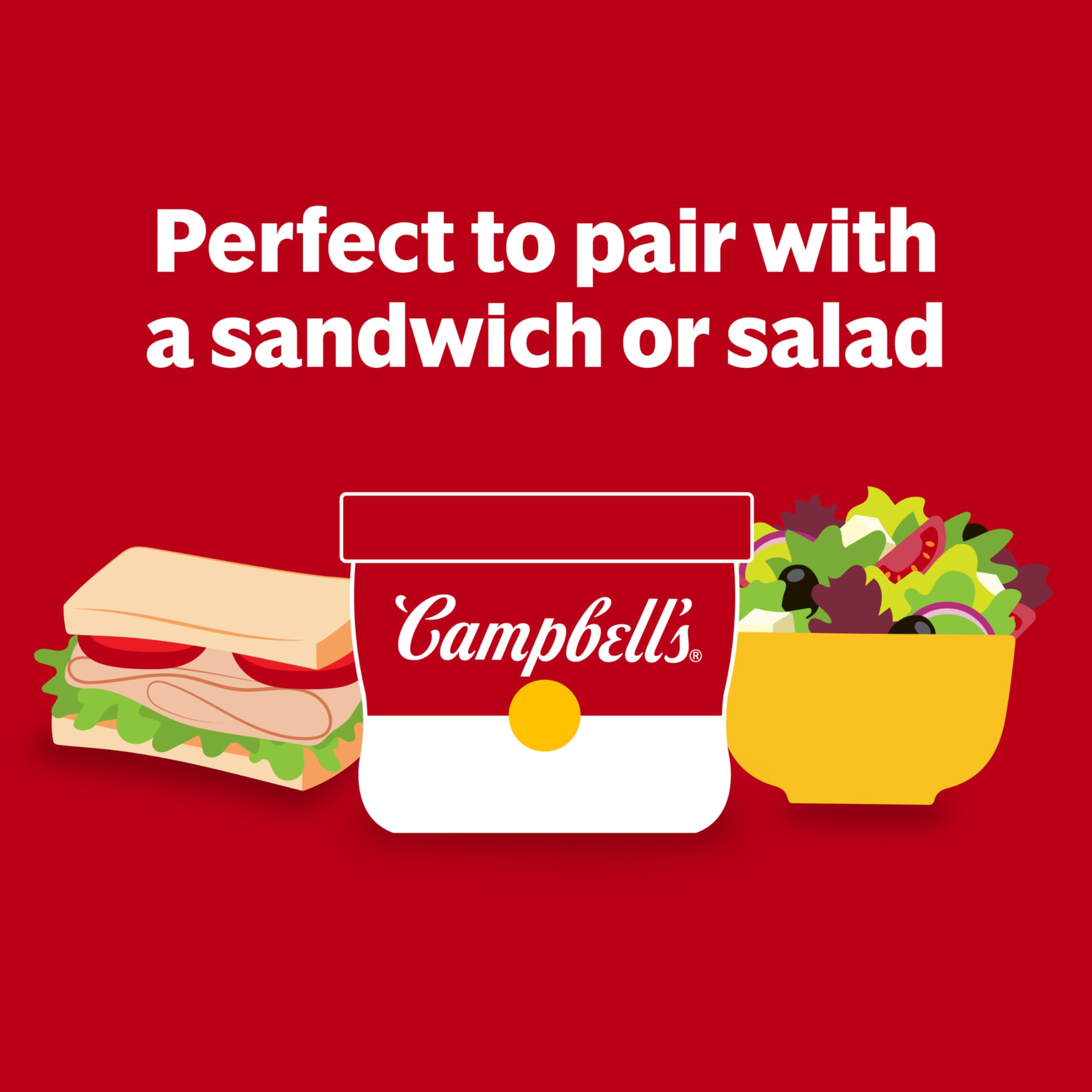 Campbell's Healthy Request Chicken Noodle Soup - 15.3 Oz Microwavable Bowls (Pack of 8) | Quick & Easy Meal Solution for Office Lunch, College Dorm, or Emergency Food Supply