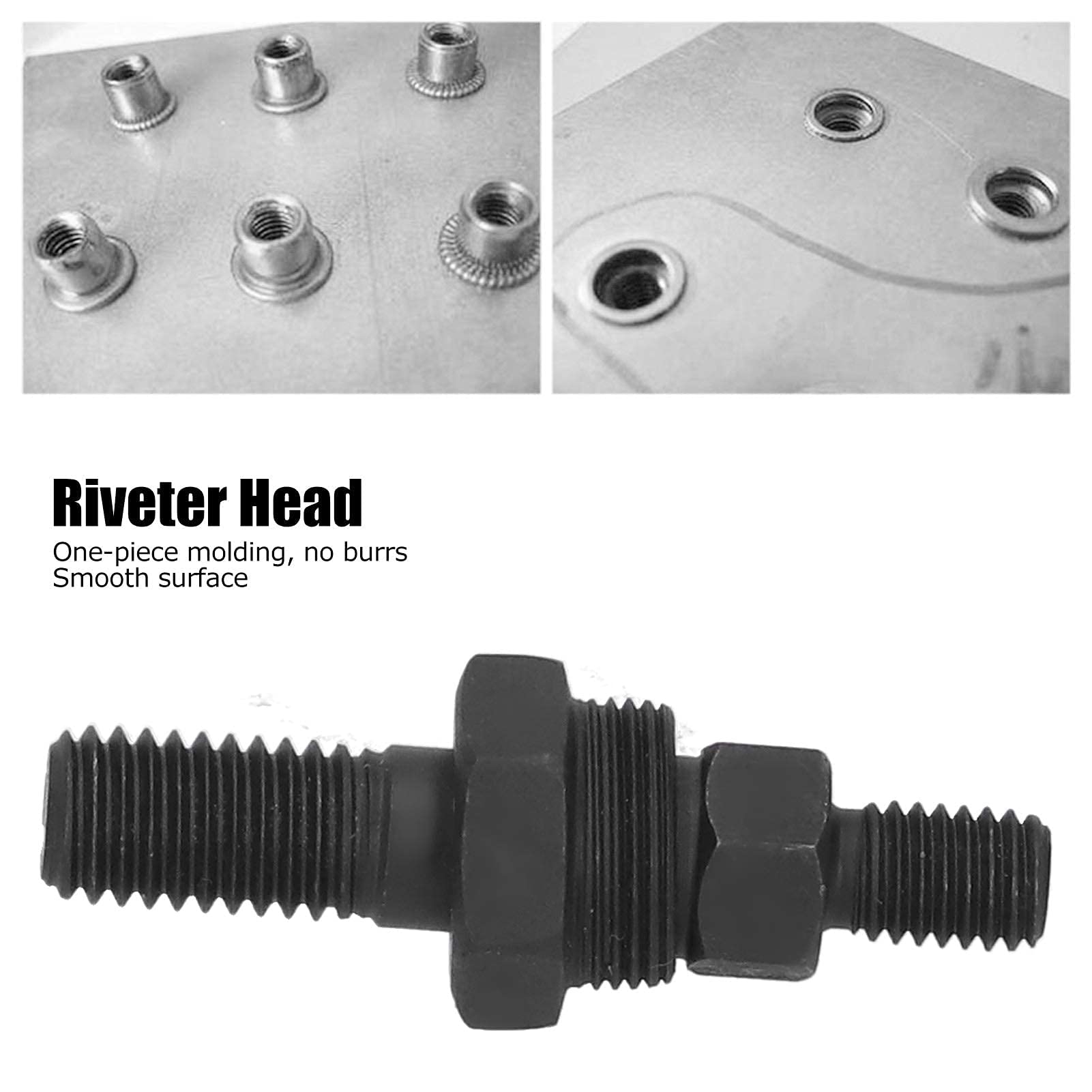 M10 Rivet Nut Gun Tip - 1 Piece Mandrel & Nose Piece Replacement for Manual Rivet Nut Tool | Durable Black Industrial Spare Part | Perfect for Metal Fabrication, Automotive Repair & DIY Projects