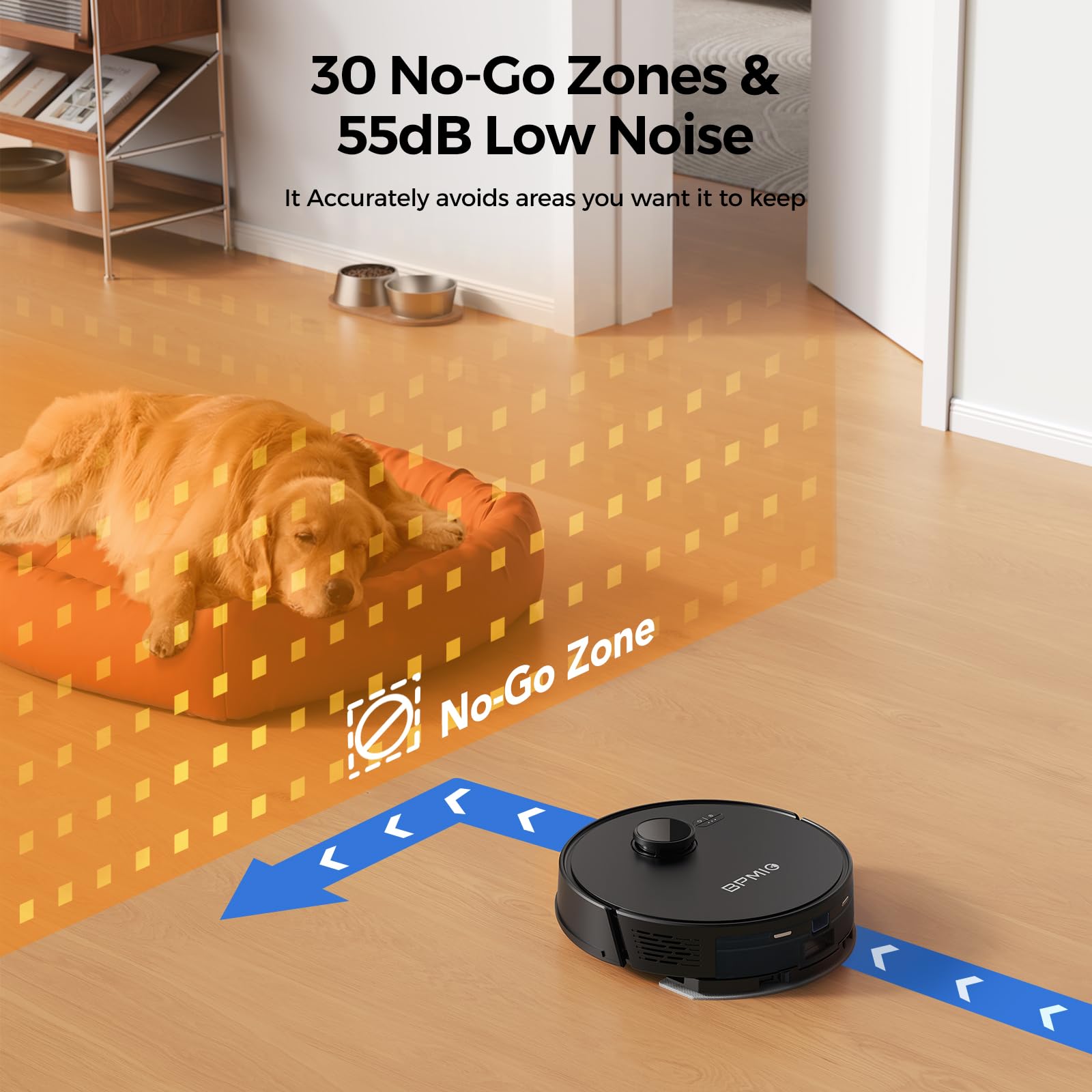 BPMIO Self-Emptying Robot Vacuum & Mop - 5000Pa, WiFi/Alexa - Perfect for Pet Hair & Carpets