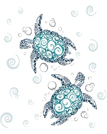 Aqua Blue Sea Turtle