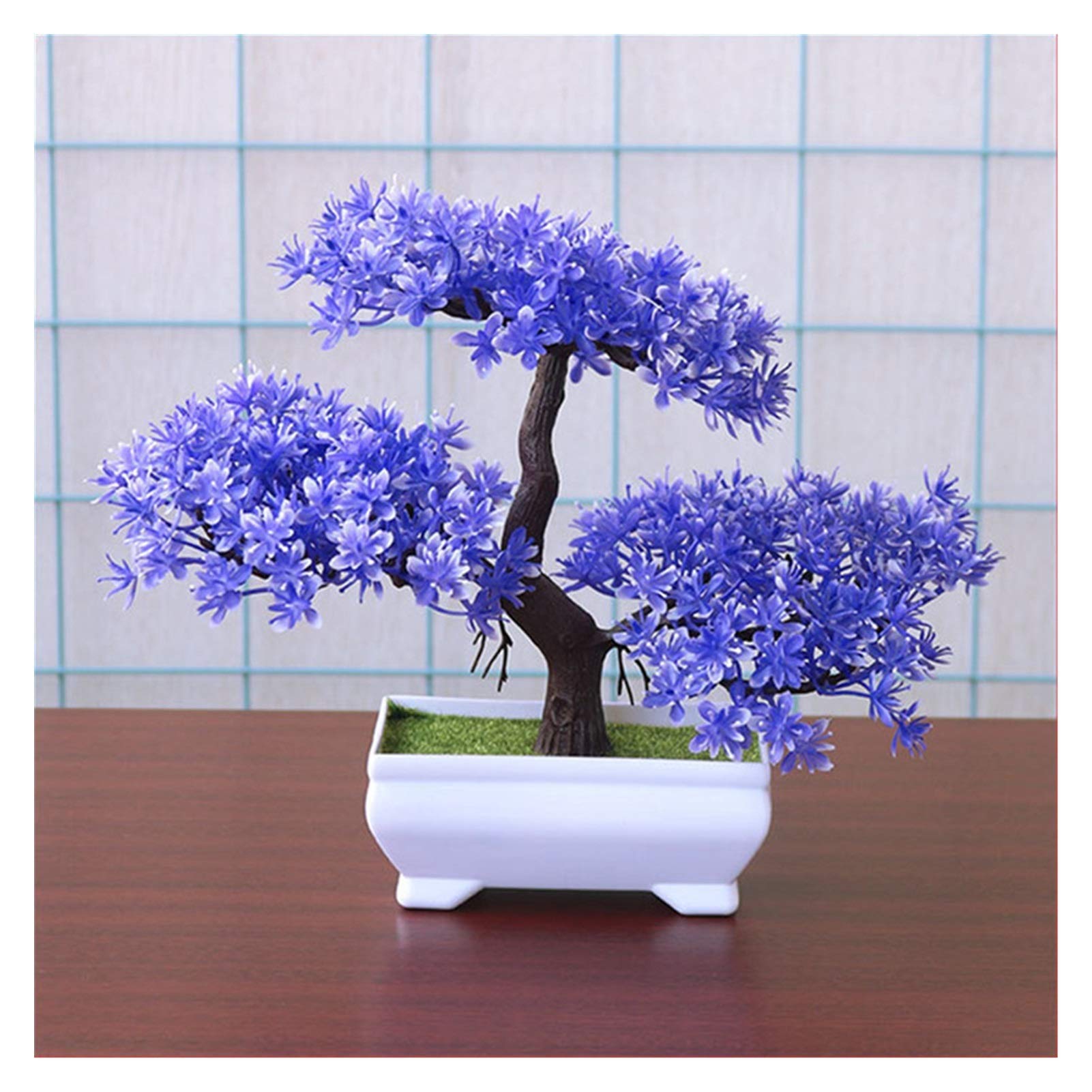 FMOGG Artificial Bonsai Tree - 1Pc Small Fake Potted Plant with Decorative Pot for Home, Office, Hotel & Garden Decor - Perfect for Tabletop, Shelf & Window Display