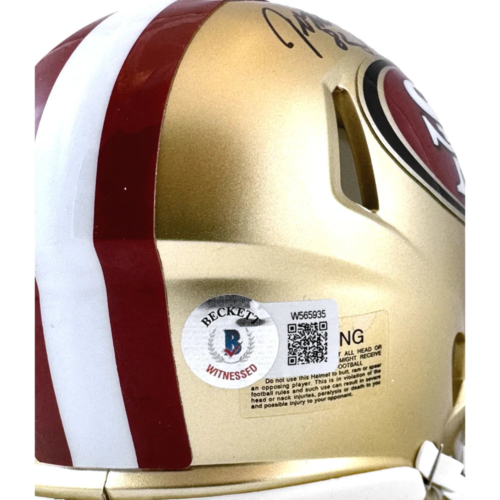John Taylor Autographed San Francisco 49ers Mini Speed Helmet with BAS COA - Signed NFL Collectible for Fans, Display, and Memorabilia Collection