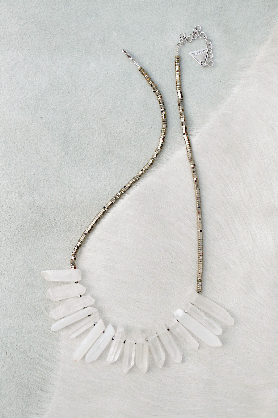 Elegant Silver Quartz Short Necklace for Women - Dainty White Gemstone Jewelry for Everyday Wear & Special Occasions