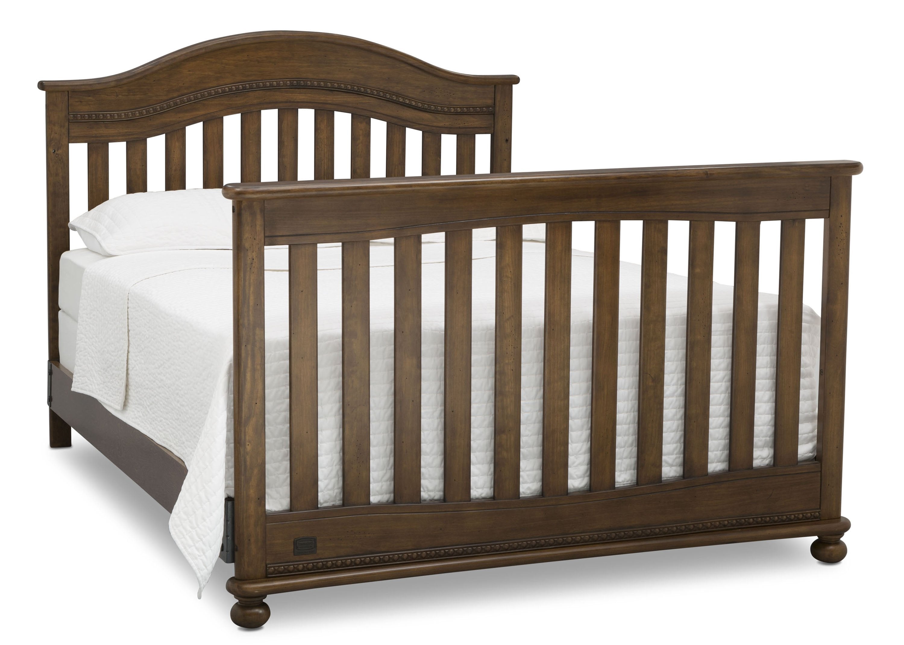Bristol 4-in-1 Convertible Baby Crib - Toddler Bed, Daybed & Full-Size Bed Frame - Safe Nursery Furniture for Newborns & Kids - Perfect for Bedrooms, Daycare & Guest Rooms