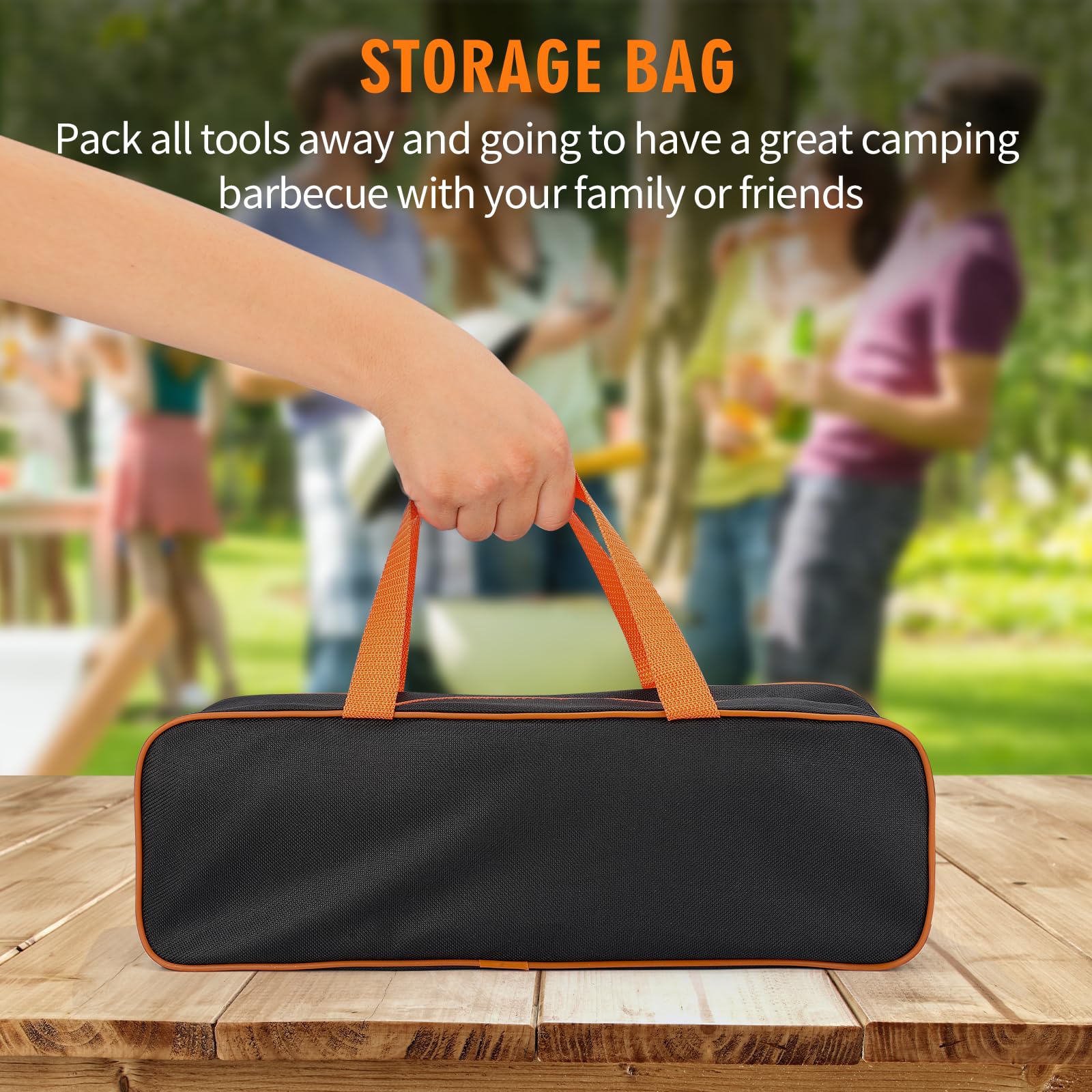 **6-Piece Blackstone Griddle Accessories Kit - Heavy Duty Spatula, Scraper & Carry Bag for Blackstone & Camp Chef - Perfect for Outdoor BBQ, Teppanyaki, Camping & Backyard Cooking**