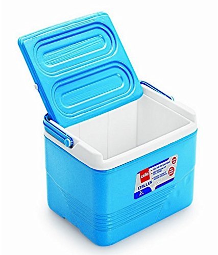 Premium Cello Chiller Ice Box - 3L Portable Cooler for Travel, Parties & Bars | Keep Drinks Cold & Ice Cubes Fresh | Medical & Outdoor Use | Durable Blue Design