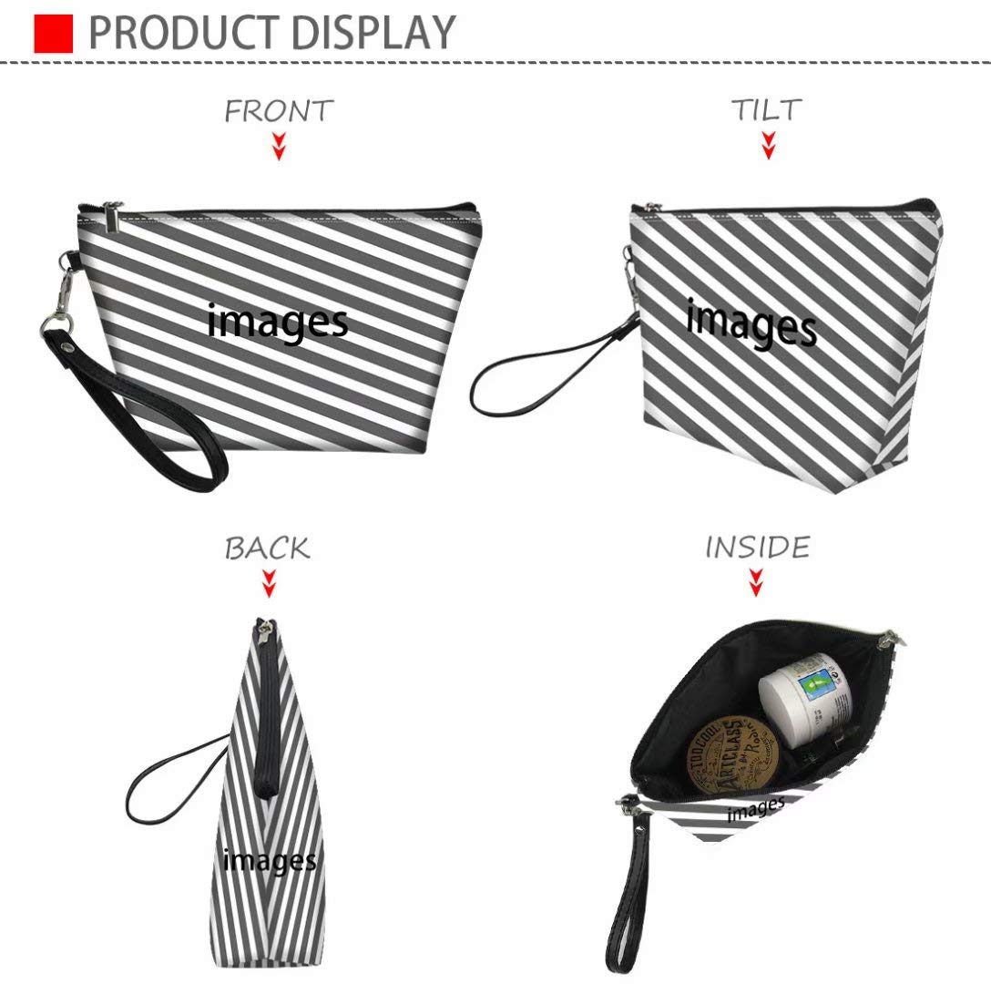 Dellukee Women's Leather Makeup Bag - Cute Pineapple Print Waterproof Cosmetic Pouch for Travel & Toiletries | Roomy Organizer for Makeup Brushes, Lipsticks & Skincare Products