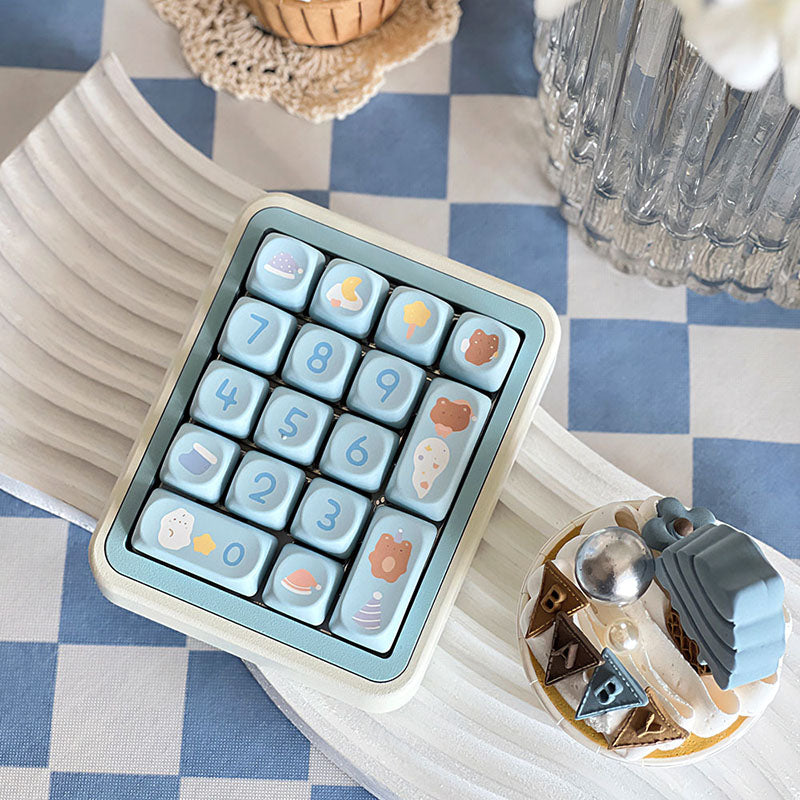 ACGAM x Maorbeng Sweet Dream Bear Keycap Set - 140 Keys Custom Mechanical Keyboard Keycaps for Gaming & Typing - Perfect for PC, Mac, Laptop & DIY Keyboard Enthusiasts