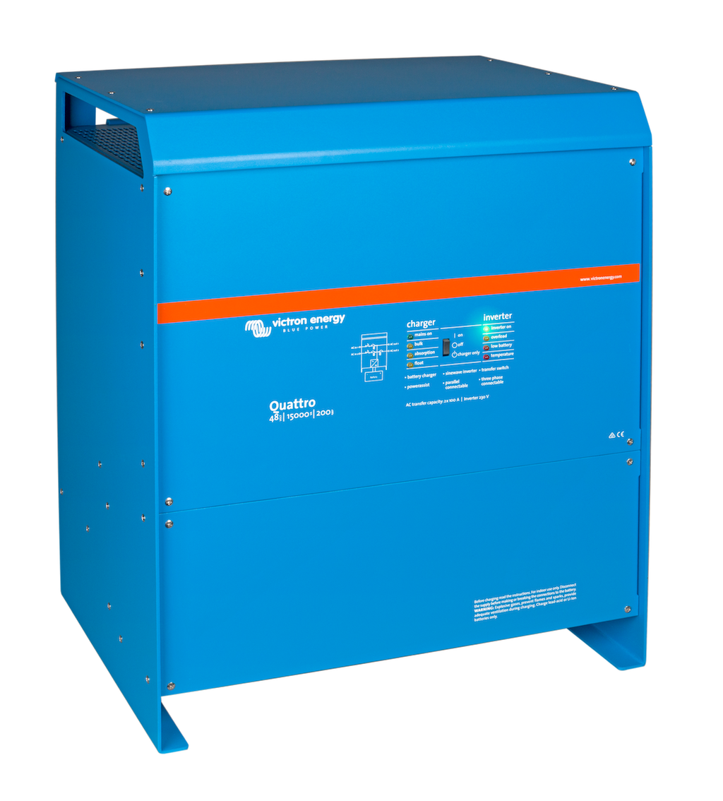 Quattro 48/15000/200 100/100 - High Performance Power Inverter for RVs, Boats & Off-Grid Living - Perfect for Camping, Emergency Backup & Solar Power Systems