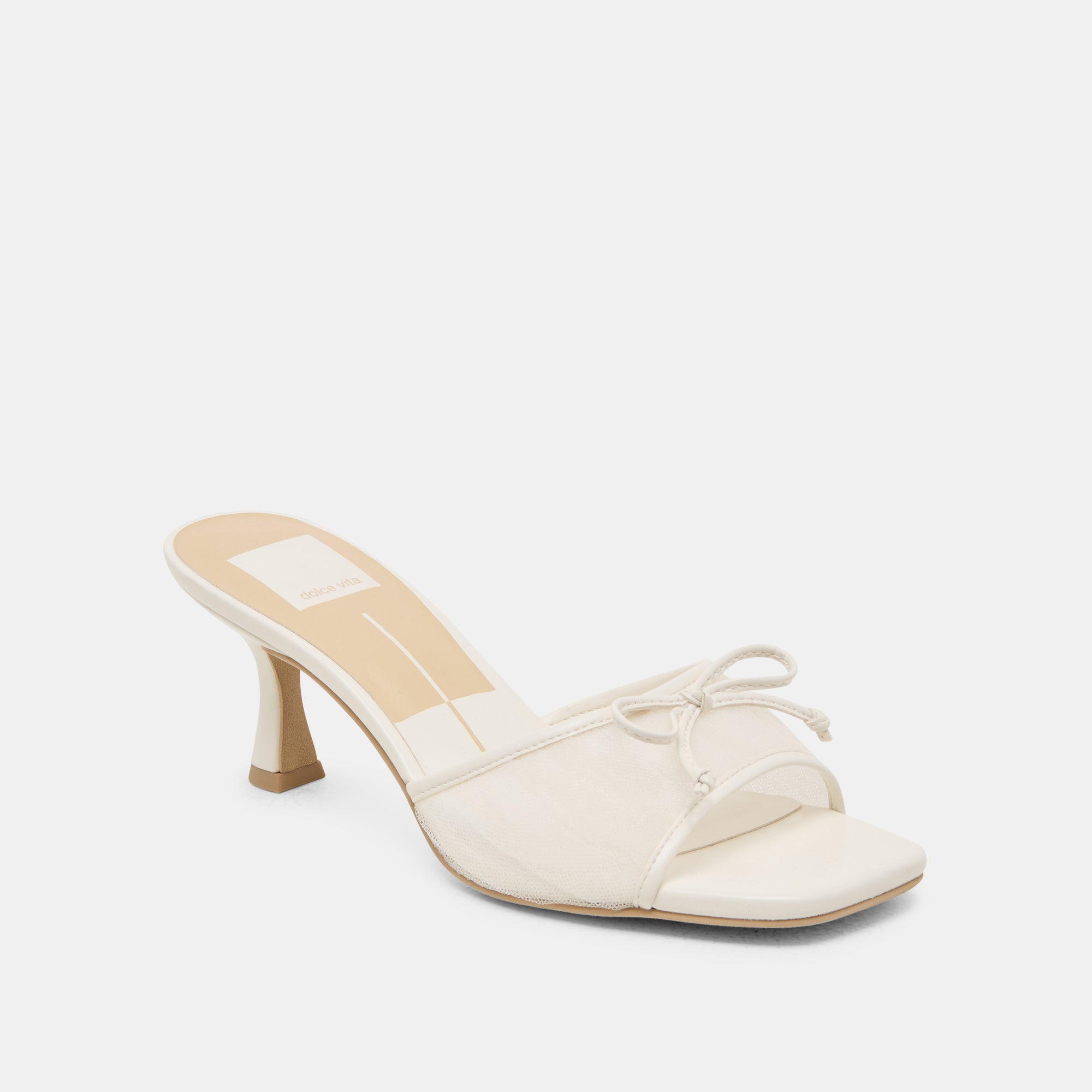 GALEN Women's White Tulle Heels - Elegant Wedding Shoes for Brides, Prom, Evening Party & Special Occasions