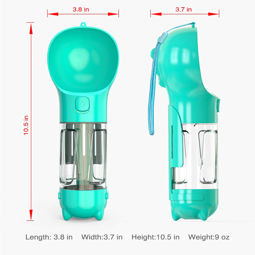Portable Dog Water Bottle with Drinking Feeder - Leakproof Pet Water Dispenser for Outdoor Walking, Hiking & Travel - Perfect for Dogs on the Go, Park Visits & Road Trips