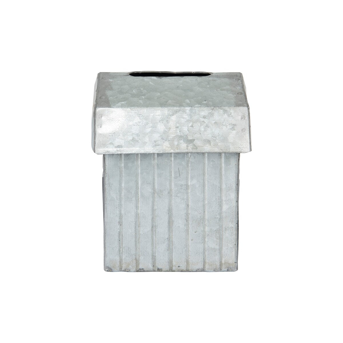 Bless You & the Farm Metal Barn Shaped Tissue Holder - Silver - Rustic Home Decor for Farmhouse, Country Style Living Room or Bathroom