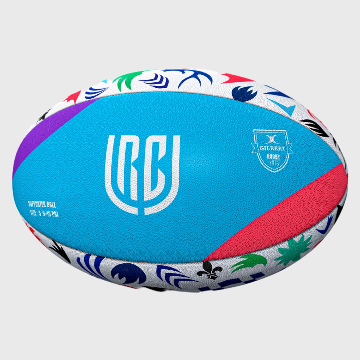 Official Gilbert United Rugby Championship Crest Supporter's Rugby Ball - Game Day, Training & Collectible Memorabilia for Rugby Fans